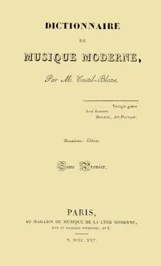 Dictionnaire de musique moderne