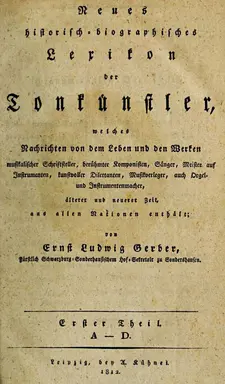 Neues historisch-biographisches Lexikon der Tonkünstler